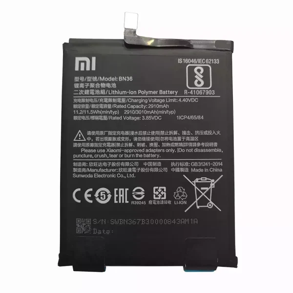 Pin BN36 Thích hợp cho Xiaomi Mi 6X