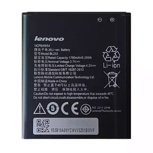 Pin BL233 Thích hợp cho LENOVO A2800-D,A3600-D,A3800-D