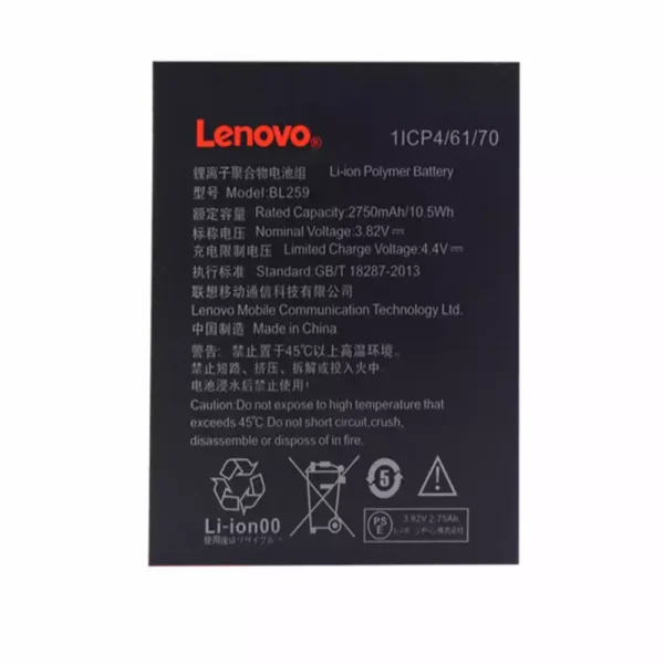 Pin BL259 Thích hợp cho LENOVO K32C30,K32C36,K5,K5Plus