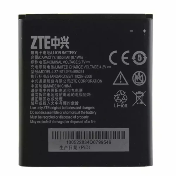 Pin LI3716T42P3H595251 Thích hợp cho ZTE U808,N798,Q501U,Q201T,N900D,N798+,Q501T