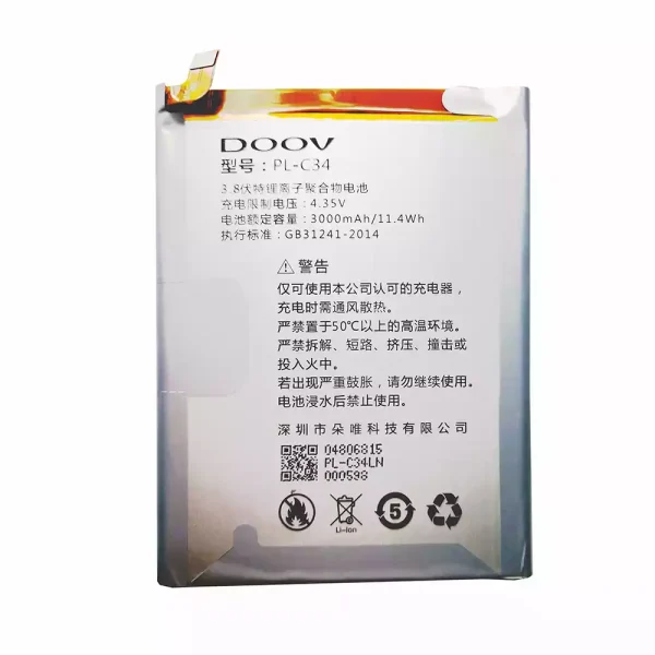 Pin PL-C34 Thích hợp cho DOOV A12