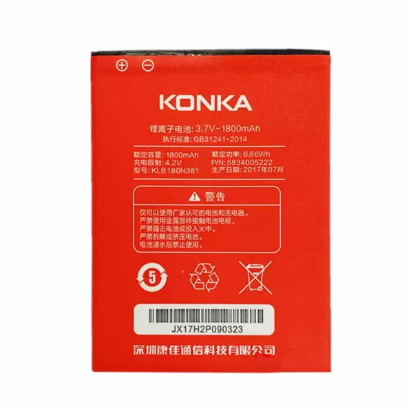 Pin KLB180N381 Thích hợp cho KONKA D6+