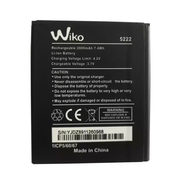 Pin Thích hợp cho Wiko 5222