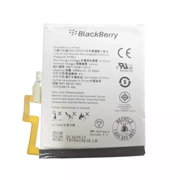 Pin OTWL1 Thích hợp cho Blackberry Passport Q30