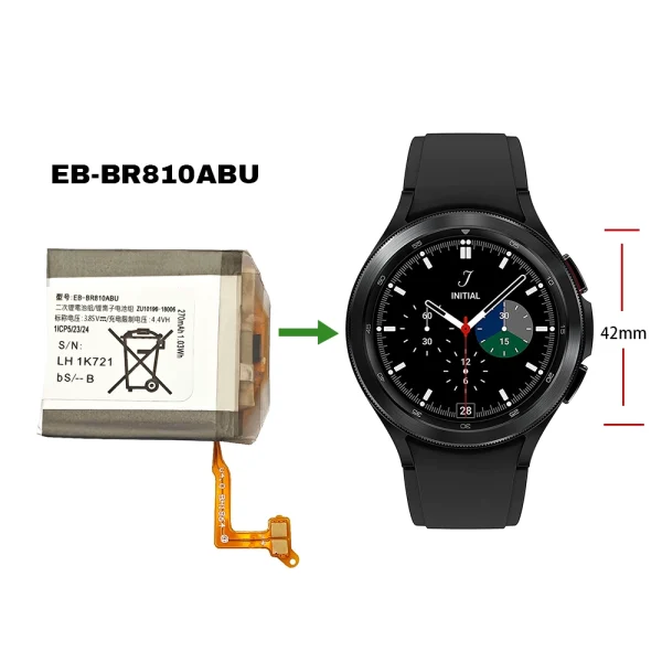 Pin EB-BR810ABU Thích hợp cho Samsung Galaxy Gear S4 (42mm) SM-R810 SM-R815 - Hình ảnh 4