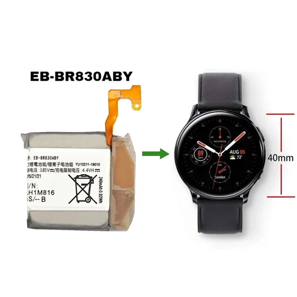 Pin EB-BR830ABY Thích hợp cho Samsung Galaxy Watch Active 2 (40mm) SM-R830 SM-R835 SM-R835U - Hình ảnh 4