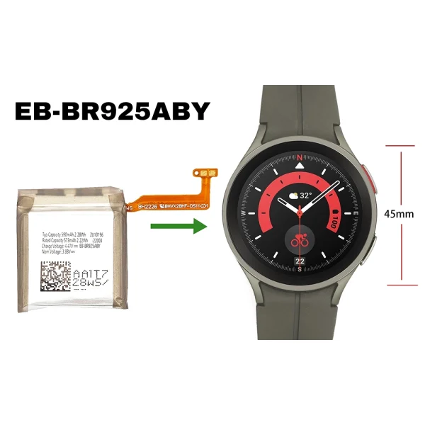 Pin EB-BR925ABY Thích hợp cho Samsung Galaxy Watch 5 Pro (45mm) SM-R920 SM-R925 - Hình ảnh 4