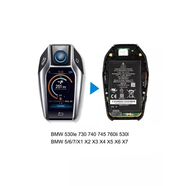 Pin BMW car keys X1 X2 X3 X4 X4M X5 X5M X6 X6M X7 - Hình ảnh 2