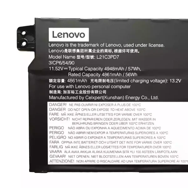 Pin Laptop LENOVO L21C3PD7 L21M3PD7 - Hình ảnh 3