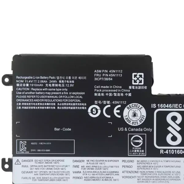 Pin Laptop LENOVO 45N1112 45N1113 - Hình ảnh 3