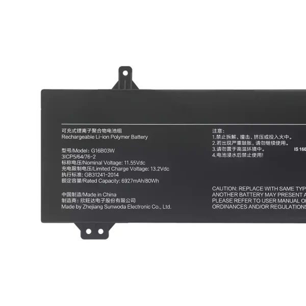 Pin Laptop G16B03W,Redmi G Pro 2022/Redmi G Pro 2024 - Hình ảnh 3