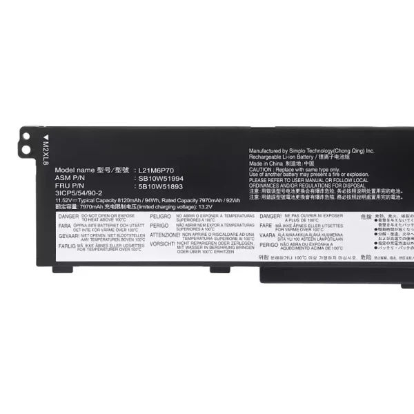 Pin Laptop LENOVO L21M6P70 L21L6P70 L21D6P70 - Hình ảnh 3