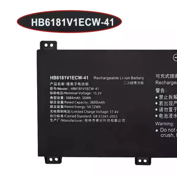 Pin Laptop HUAWEI HB6181V1ECW-41 - Hình ảnh 3