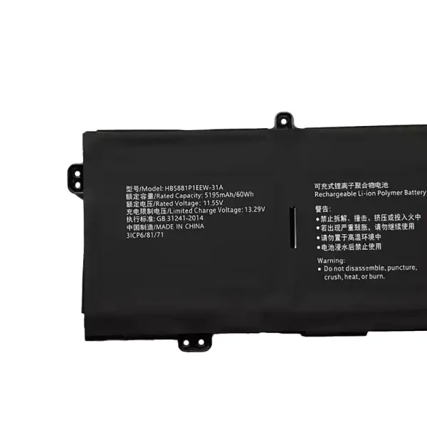 Pin Laptop HUAWEI HB5881P1EEW-31A - Hình ảnh 3