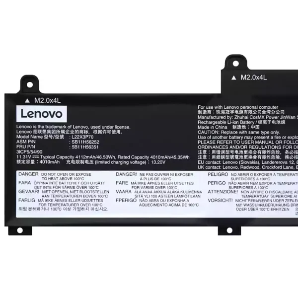 Pin Laptop LENOVO L22B3P70 L22X3P70 L22M3P70 - Hình ảnh 3