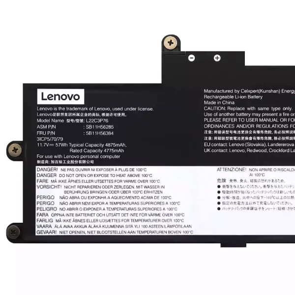 Pin Laptop LENOVO L22C3P76 SB11H56285 5B11H56384 - Hình ảnh 3