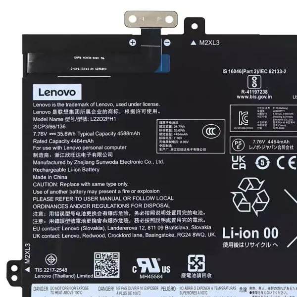 Pin Laptop LENOVO L22B2PH1 L22D2PH1 - Hình ảnh 3