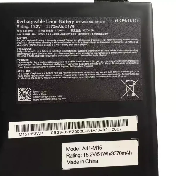 Pin Laptop A41-M15 - Hình ảnh 2