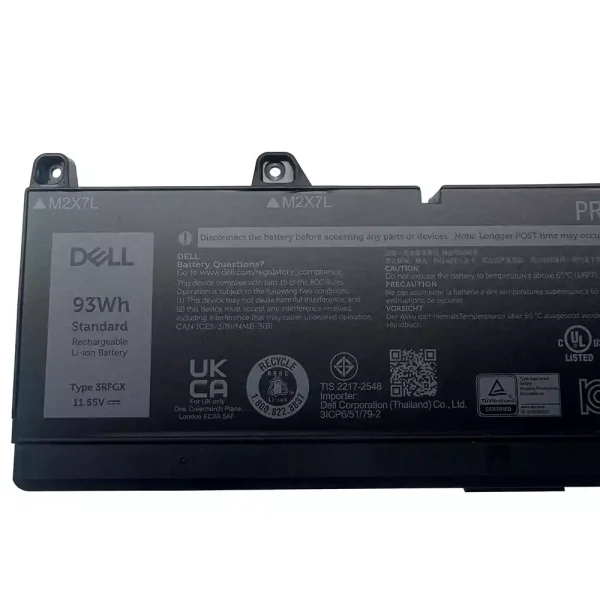 Pin Laptop DELL 3RFGX 1XM5X - Hình ảnh 3