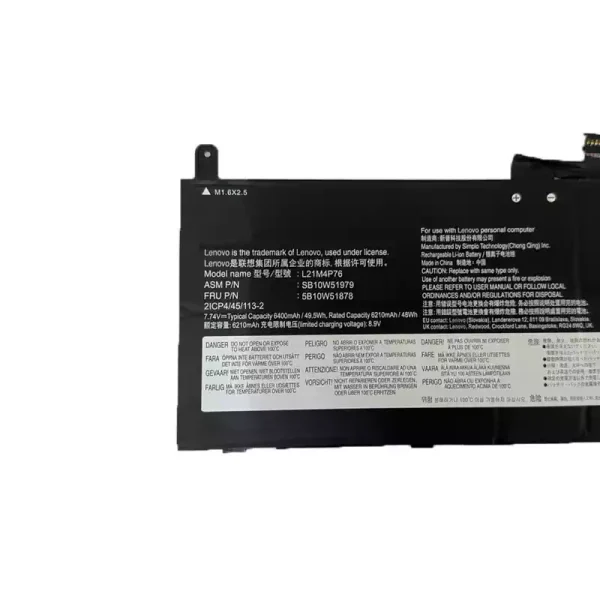 Pin Laptop LENOVO L21M4P76 L21D4P76 - Hình ảnh 3