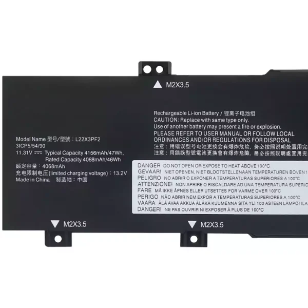 Pin Laptop LENOVO L22X3PF2 L22L3PF2 L22M3PF2 L22D3PF2 L22C3PF2 - Hình ảnh 3