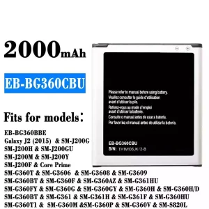 Pin EB-BG360CBU Thích hợp cho Samsung Galaxy J2 (2015)