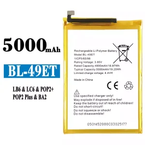 Pin BL-49ET Thích hợp cho Tecno LB6 / LC6 / POP2+ / POP2 Plus /BA2