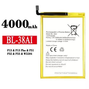 Pin BL-38AI Thích hợp cho Tecno P13 / P13 Plus / P31 / P32 / P33 / W5504