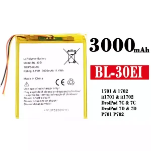 Pin BL-30EI Thích hợp cho Tecno 1701 / 1702 / it1701 / it1702 / DroiPad 7C / 7C / DroiPad 7D / 7D / P701 / P702