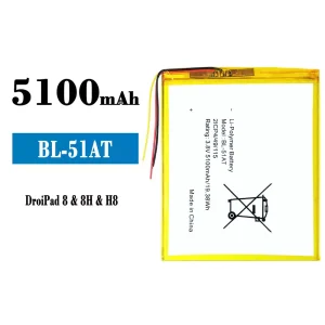 Pin BL-51AT Thích hợp cho Tecno DroiPad 8 / 8H