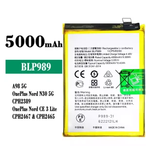 Pin BLP989 Thích hợp cho OPPO A98 5G /OnePlus Nord N30 5G /OnePlus Nord CE 3 Lite