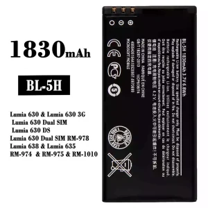 Pin BL-5H Thích hợp cho Nokia Lumia 630 / Lumia 638 / Lumia 635 / RM-974 / RM-975 / RM-1010