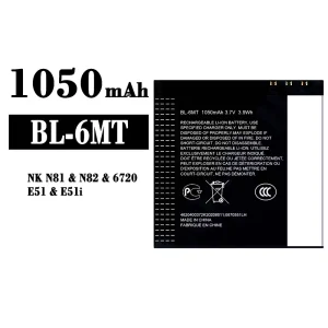 Pin BL-6MT Thích hợp cho Nokia NK N81/N82/6720/E51/E51i
