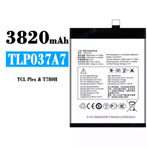 Pin TLP037A7 Thích hợp cho Alcatel TCL Plex/T780H