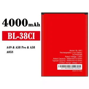 Pin BL-38CI Thích hợp cho itel A49/A58 Pro/A58/A05S