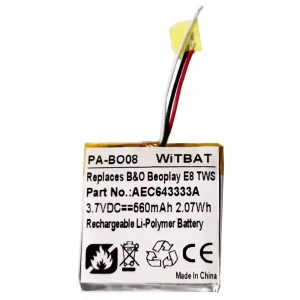 Pin tai nghe cho B&O B'eoplay E8, Be'oplay E8 TWS Case,AEC643333A