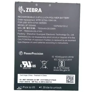 Pin ZEBRA BTRY-ET4X-10IN1-IN BT-000456